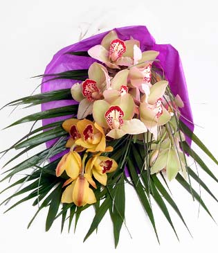 1 dal orkide çiçeği buketi Ankara çiçek gönderme firmamızdan size özel