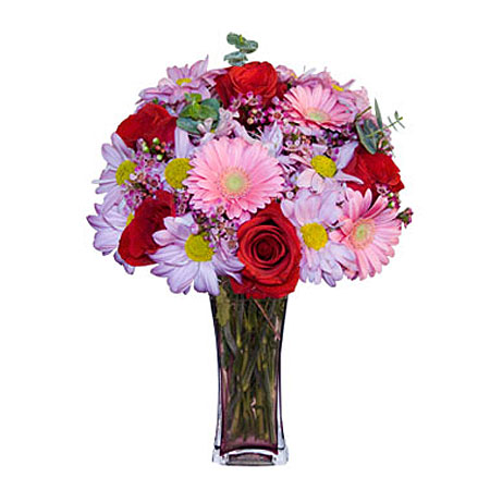 Ostim çiçekçi firması ürünümüz vazo içinde Karışık mevsim sepeti çiçeği Ankara çiçek gönder firması şahane ürünümüz