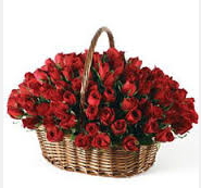 Ankara cicek , cicekci 49 adet kırmızı gül çiçek sepeti